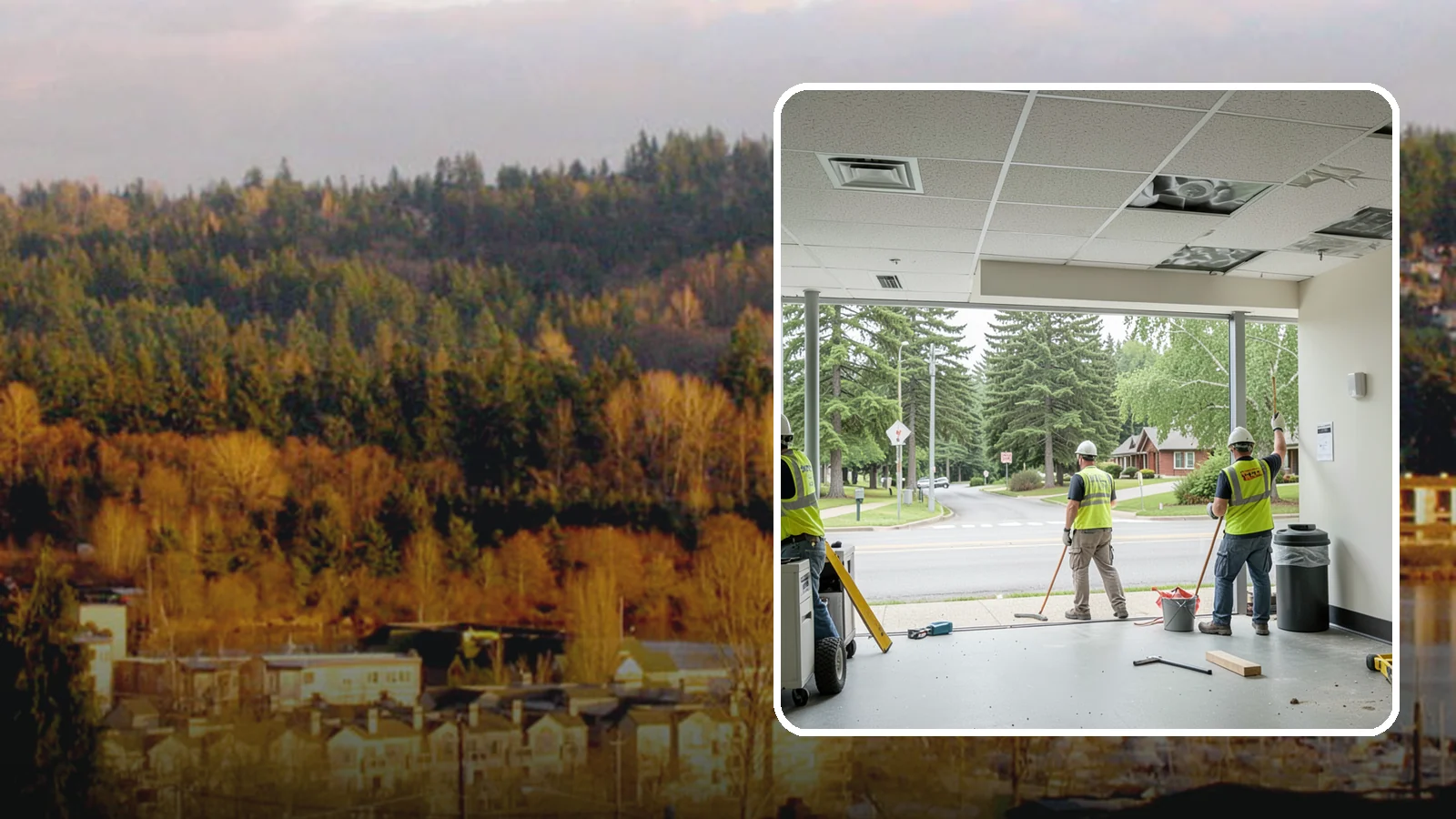 Ceiling Tile Replacement in Kenmore, King County, WA - Suspended ceiling tile and grid replacement that refreshes public interiors and restores fire ratings.