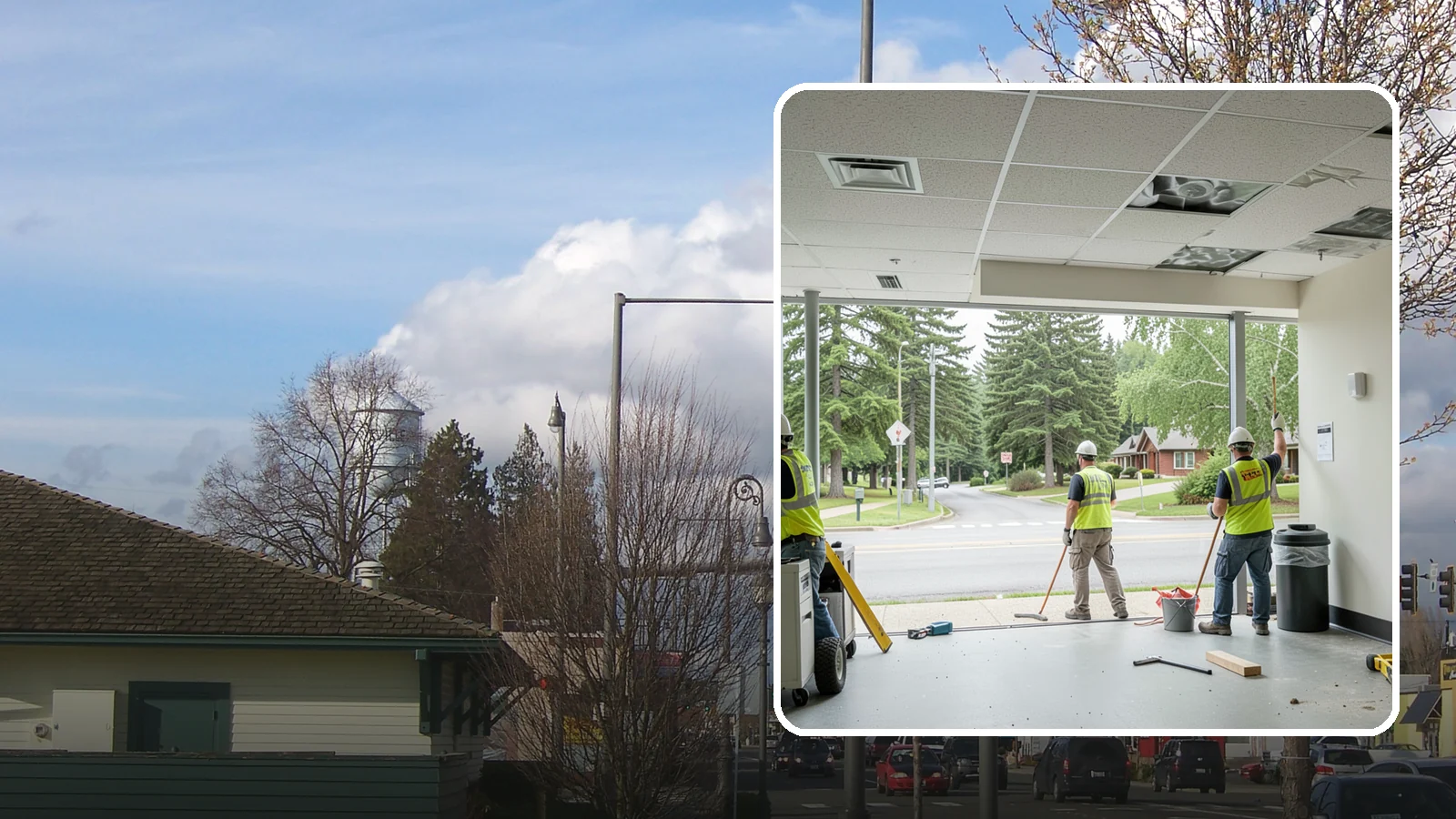 Ceiling Tile Replacement in Marysville, Snohomish County, WA - Suspended ceiling tile and grid replacement that refreshes public interiors and restores fire ratings.