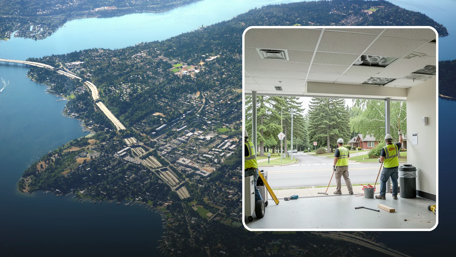 Ceiling Tile Replacement in Mercer Island, King County, WA - Suspended ceiling tile and grid replacement that refreshes public interiors and restores fire ratings.