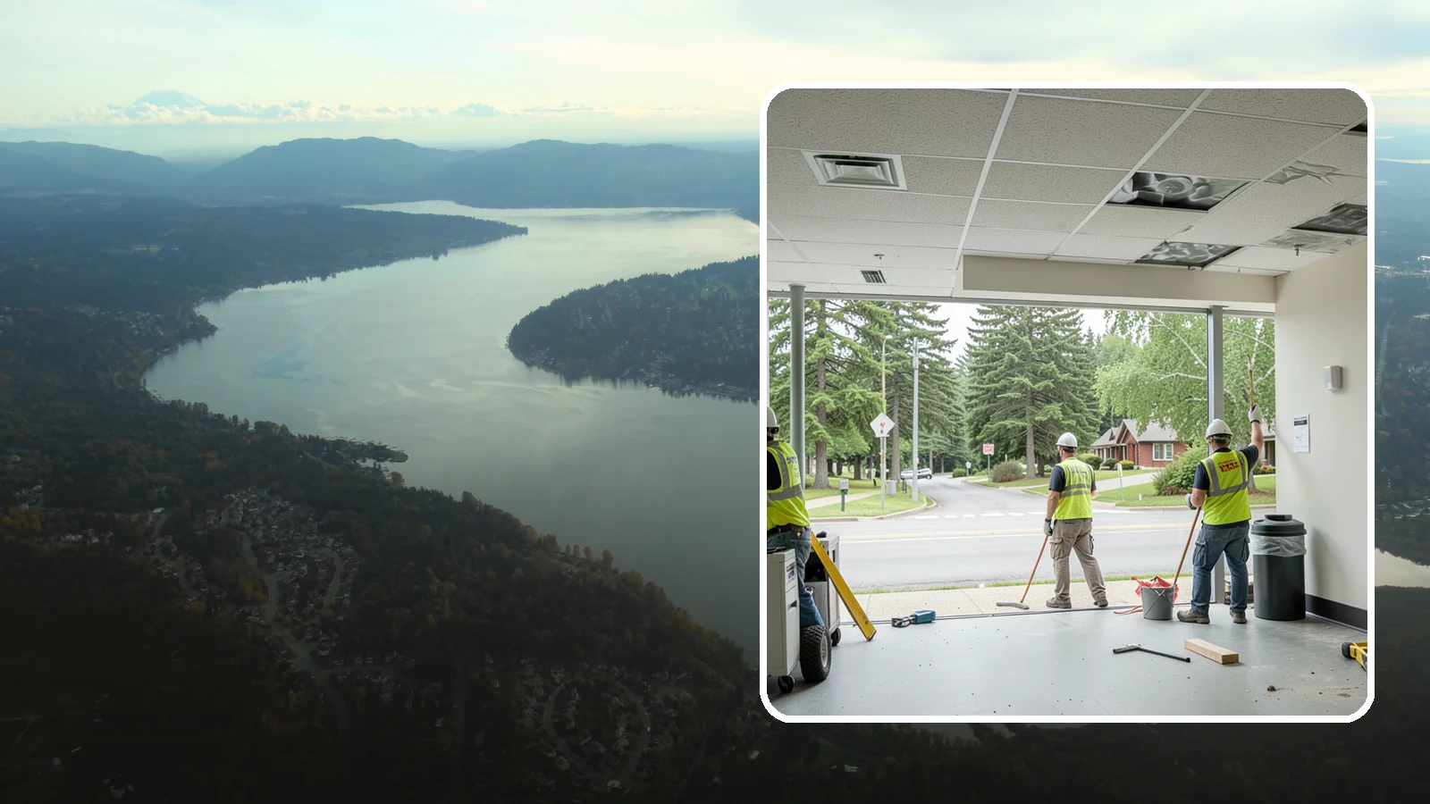 Ceiling Tile Replacement in Sammamish, King County, WA - Suspended ceiling tile and grid replacement that refreshes public interiors and restores fire ratings.