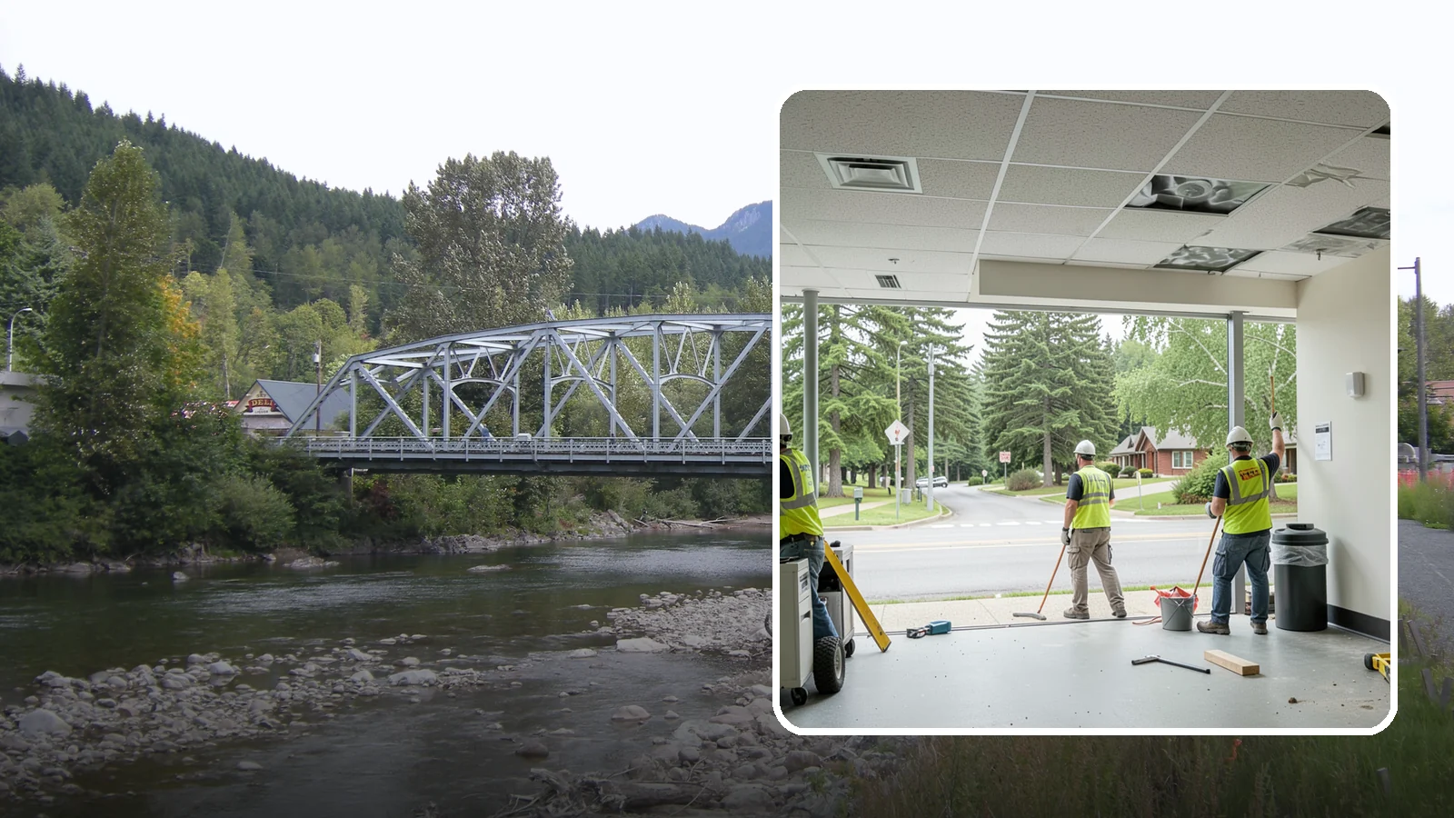 Ceiling Tile Replacement in Skykomish, King County, WA - Suspended ceiling tile and grid replacement that refreshes public interiors and restores fire ratings.
