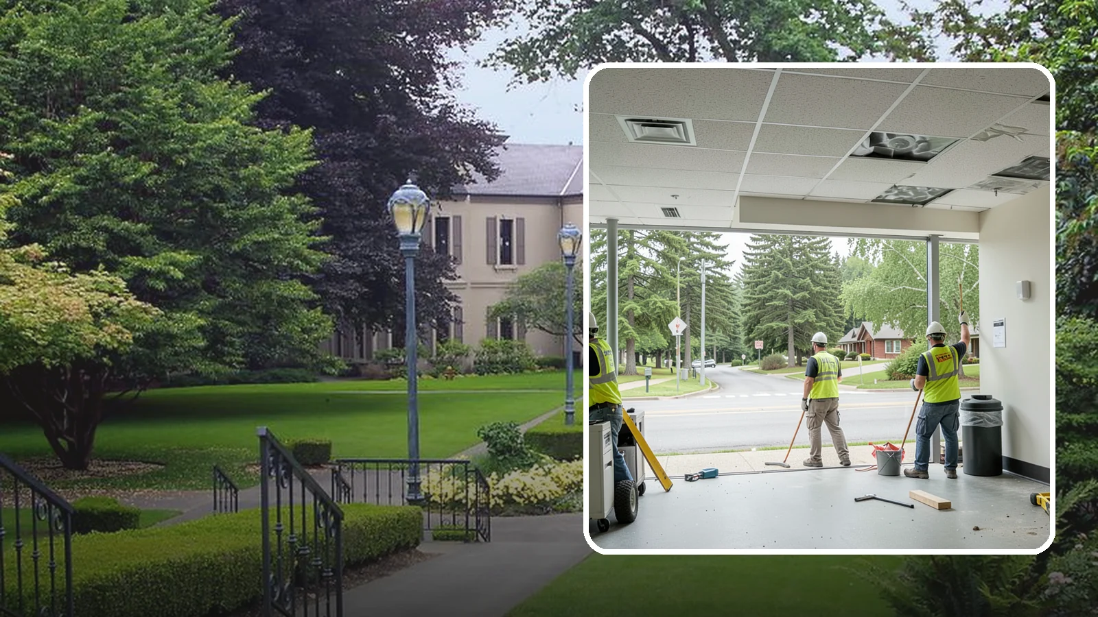 Ceiling Tile Replacement in Woodinville, King County, WA - Suspended ceiling tile and grid replacement that refreshes public interiors and restores fire ratings.
