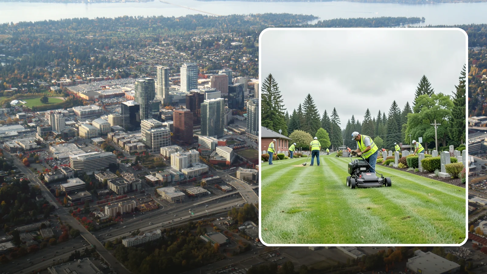 Cemetery Grounds Maintenance in Bellevue, King County, WA - Respectful grounds maintenance for municipal and district cemeteries across Western Washington.