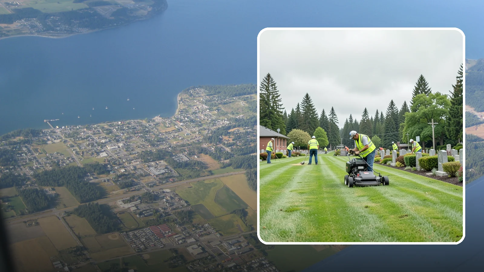 Cemetery Grounds Maintenance in Coupeville, Island County, WA - Respectful grounds maintenance for municipal and district cemeteries across Western Washington.