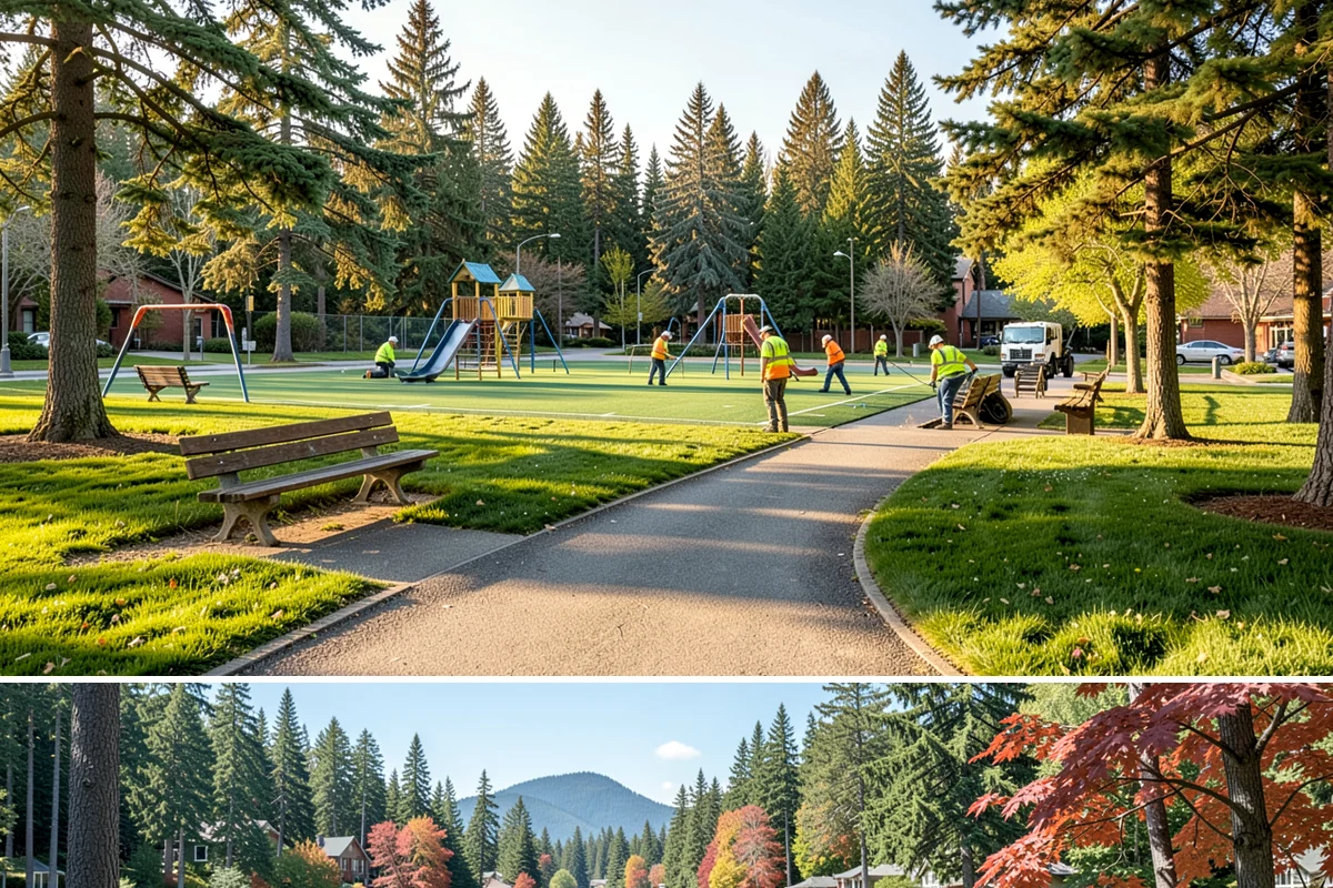 Cemetery Grounds Maintenance in Covington, King County, WA - Grounds receive their most meticulous preparation ahead of Memorial Day, when visitation is highest.