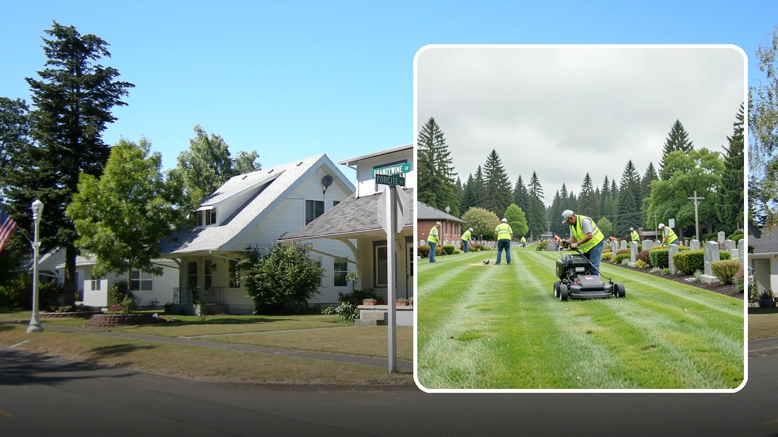 Cemetery Grounds Maintenance in DuPont, Pierce County, WA - Respectful grounds maintenance for municipal and district cemeteries across Western Washington.