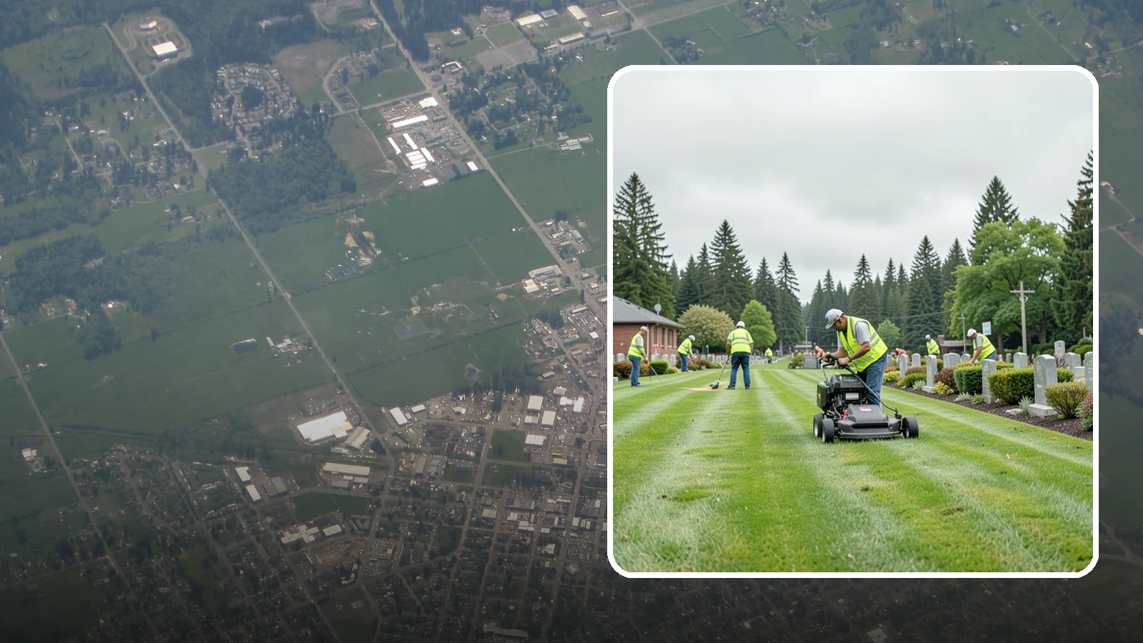 Cemetery Grounds Maintenance in Enumclaw, King County, WA - Respectful grounds maintenance for municipal and district cemeteries across Western Washington.