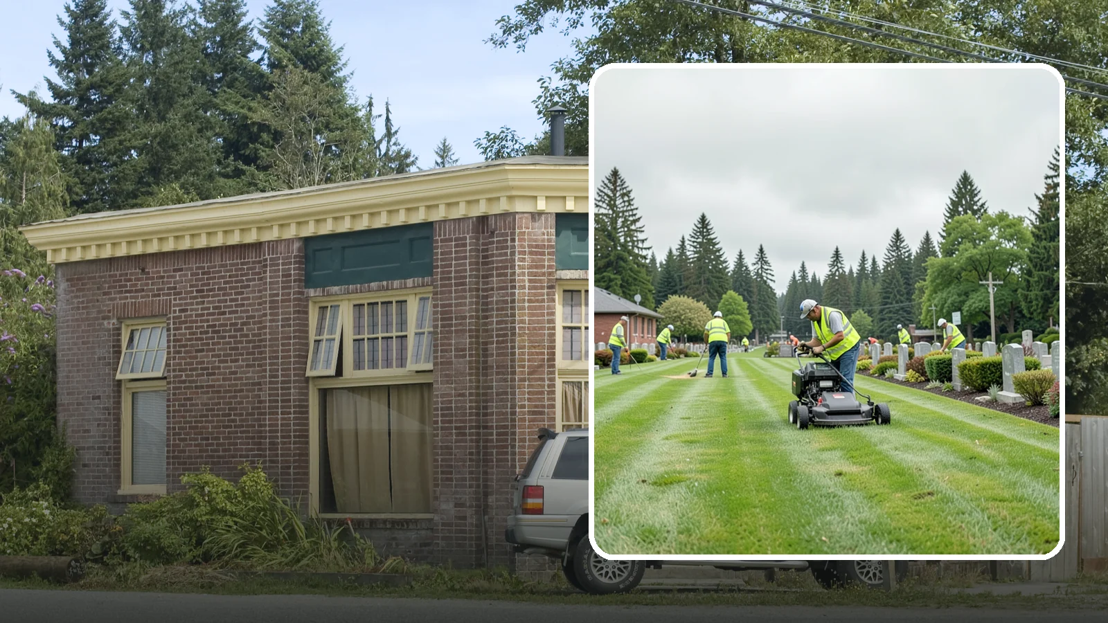 Cemetery Grounds Maintenance in Hamilton, Skagit County, WA - Respectful grounds maintenance for municipal and district cemeteries across Western Washington.