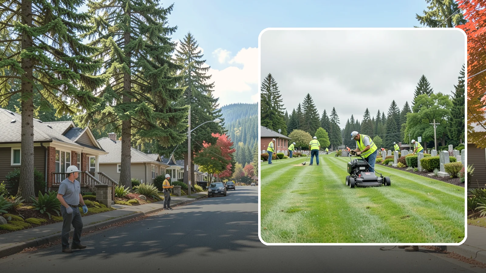 Cemetery Grounds Maintenance in Hunts Point, King County, WA - Respectful grounds maintenance for municipal and district cemeteries across Western Washington.