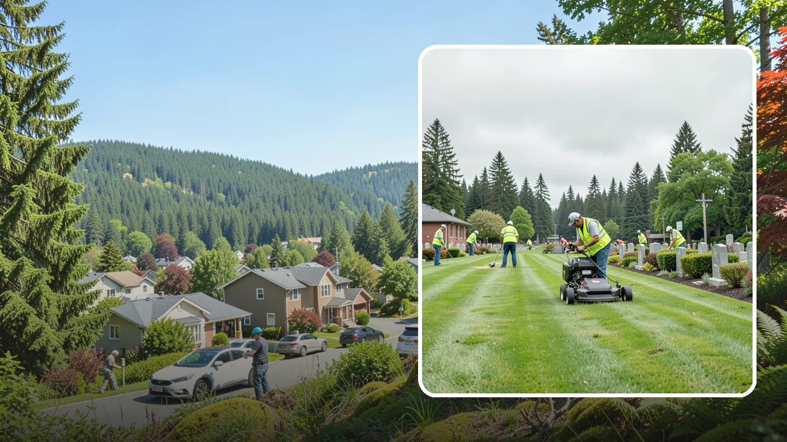 Cemetery Grounds Maintenance in Index, Snohomish County, WA - Respectful grounds maintenance for municipal and district cemeteries across Western Washington.