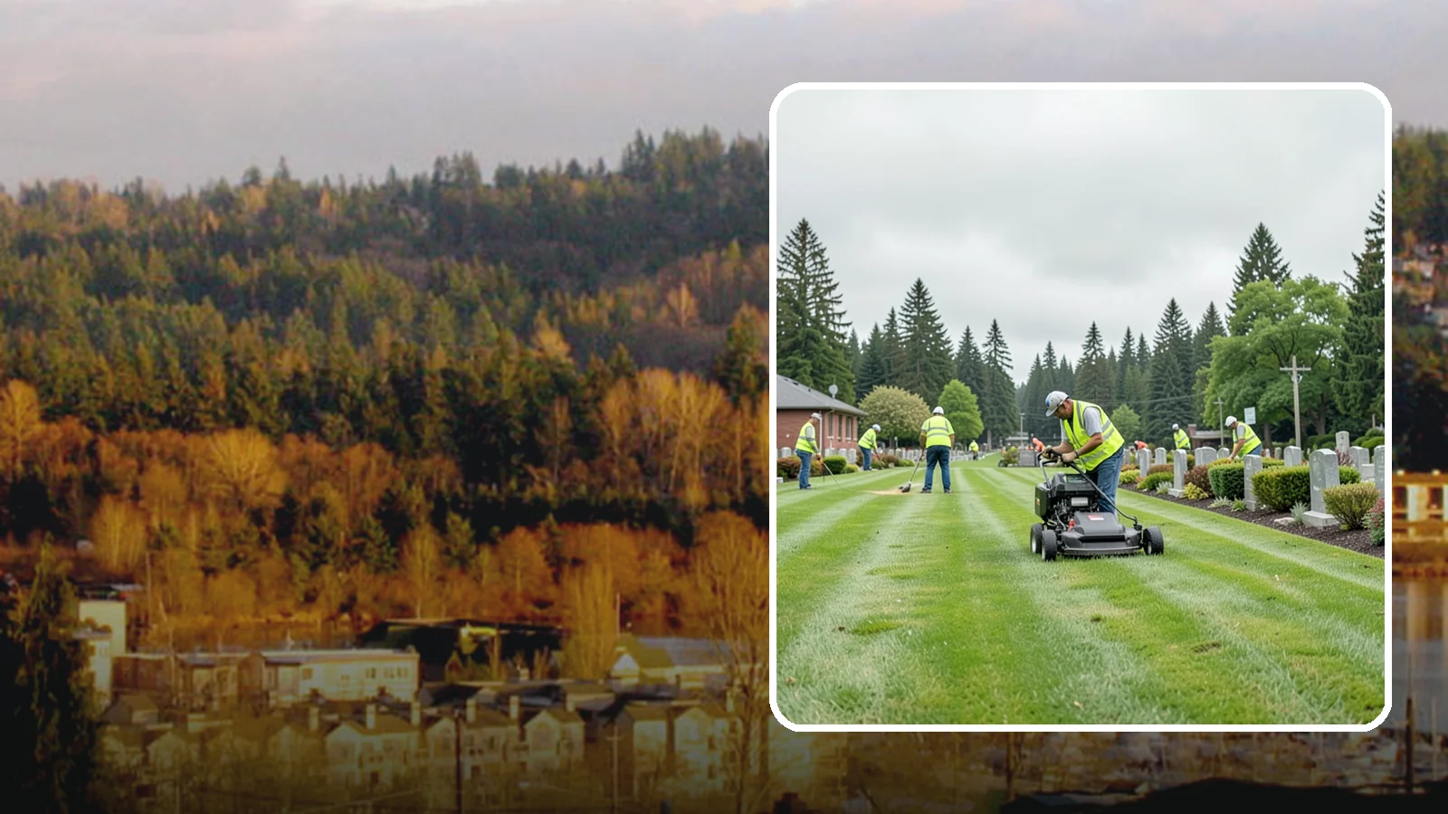 Cemetery Grounds Maintenance in Kenmore, King County, WA - Respectful grounds maintenance for municipal and district cemeteries across Western Washington.