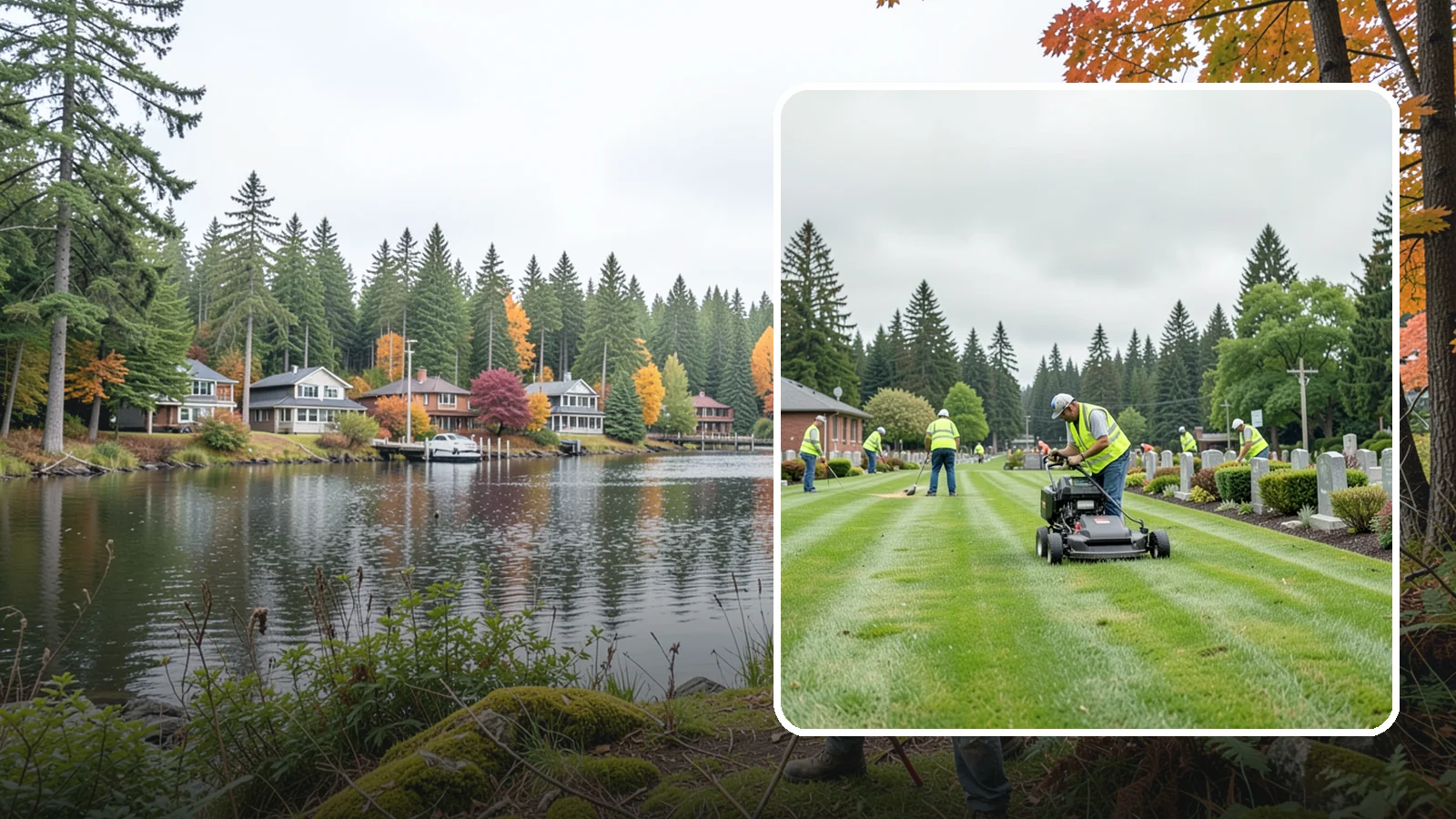 Cemetery Grounds Maintenance in La Conner, Skagit County, WA - Respectful grounds maintenance for municipal and district cemeteries across Western Washington.