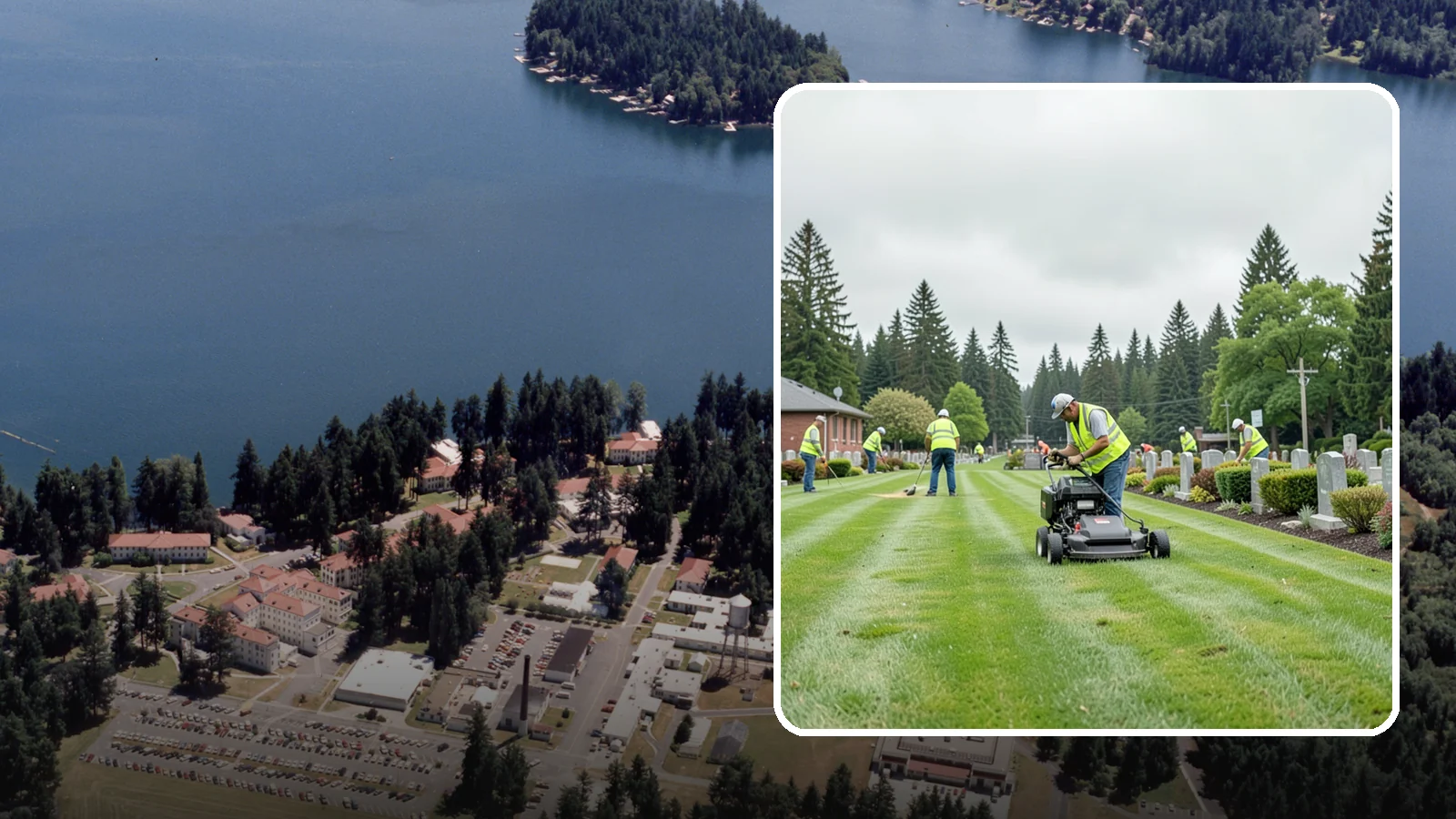 Cemetery Grounds Maintenance in Lakewood, Pierce County, WA - Respectful grounds maintenance for municipal and district cemeteries across Western Washington.