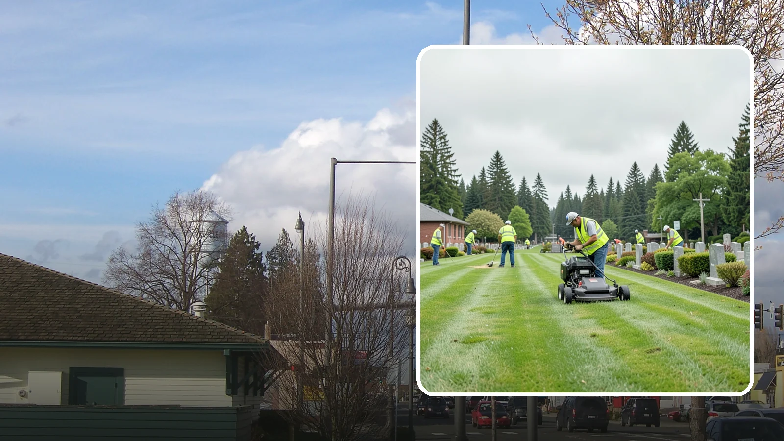 Cemetery Grounds Maintenance in Marysville, Snohomish County, WA - Respectful grounds maintenance for municipal and district cemeteries across Western Washington.