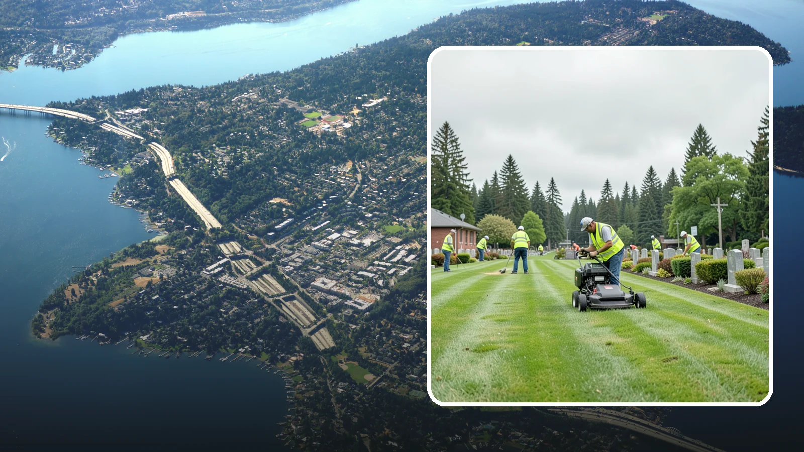 Cemetery Grounds Maintenance in Mercer Island, King County, WA - Respectful grounds maintenance for municipal and district cemeteries across Western Washington.