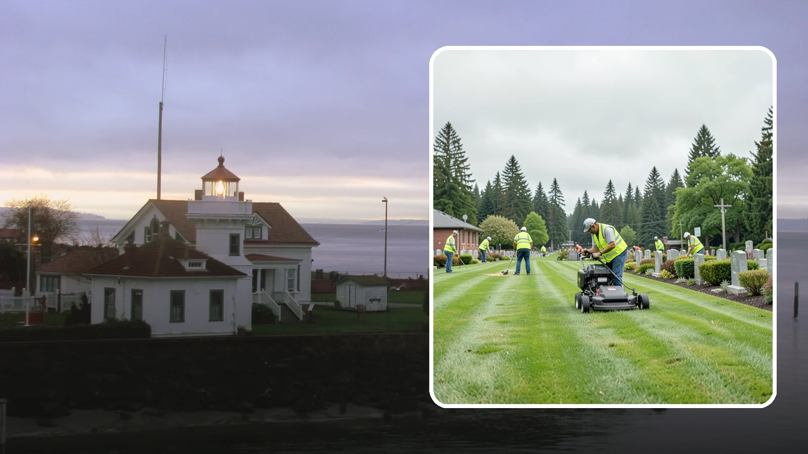 Cemetery Grounds Maintenance in Mukilteo, Snohomish County, WA - Respectful grounds maintenance for municipal and district cemeteries across Western Washington.