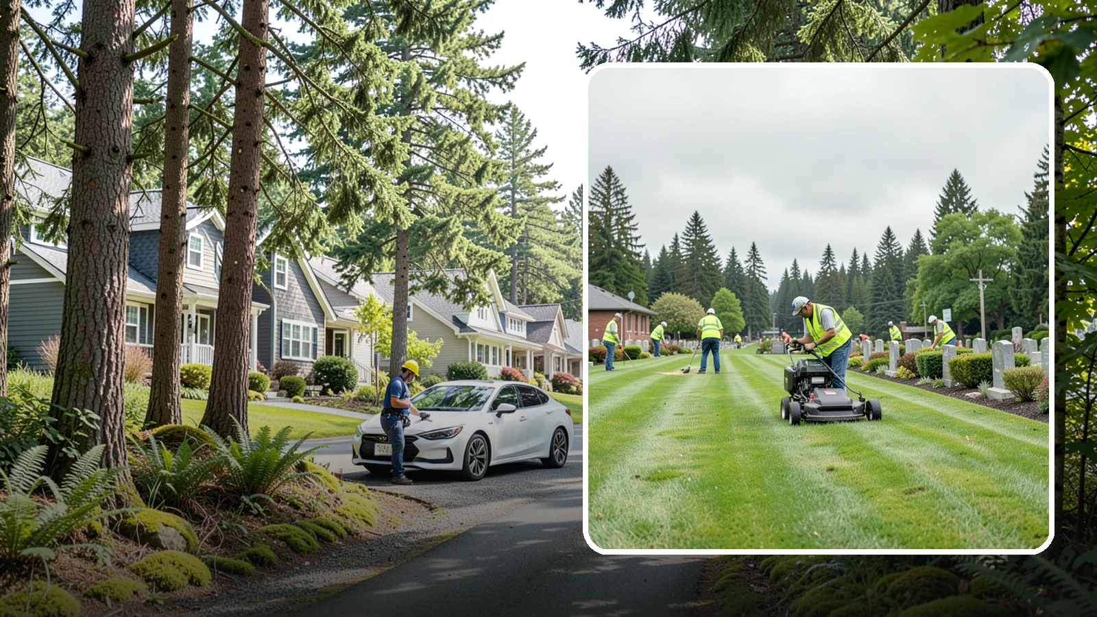 Cemetery Grounds Maintenance in Normandy Park, King County, WA - Respectful grounds maintenance for municipal and district cemeteries across Western Washington.