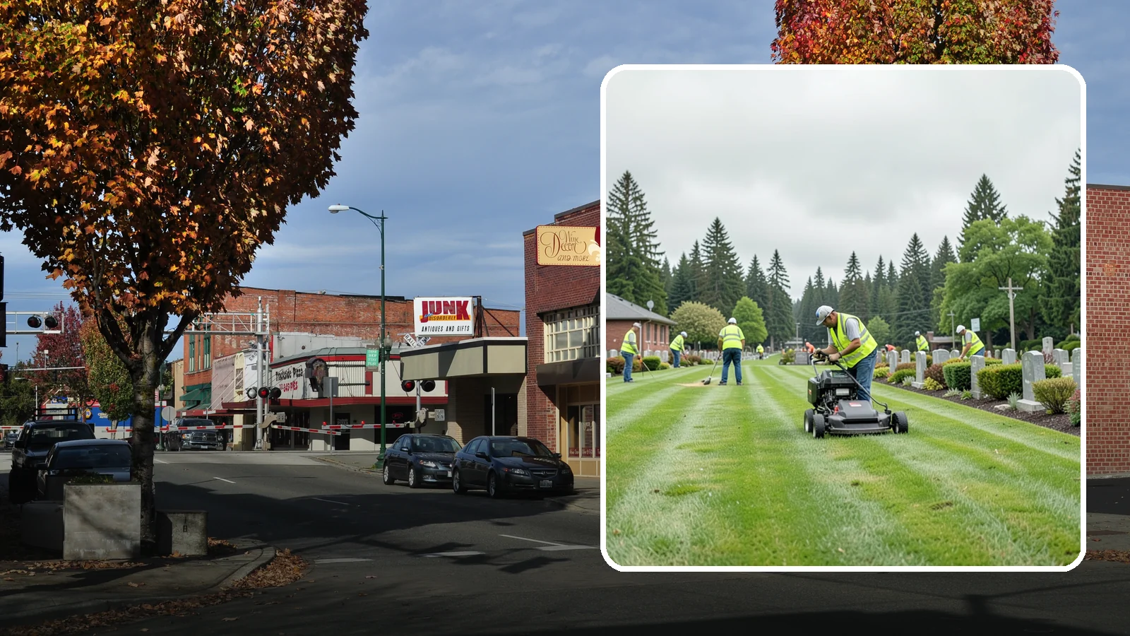 Cemetery Grounds Maintenance in Puyallup, Pierce County, WA - Respectful grounds maintenance for municipal and district cemeteries across Western Washington.