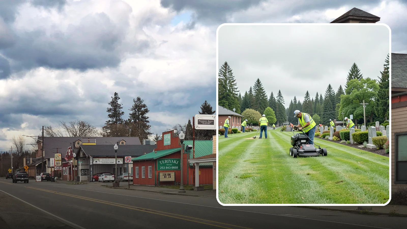 Cemetery Grounds Maintenance in Roy, Pierce County, WA - Respectful grounds maintenance for municipal and district cemeteries across Western Washington.