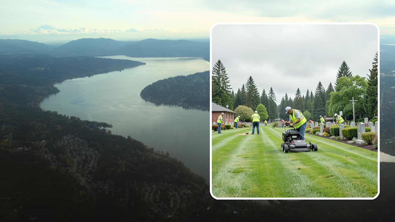 Cemetery Grounds Maintenance in Sammamish, King County, WA - Respectful grounds maintenance for municipal and district cemeteries across Western Washington.