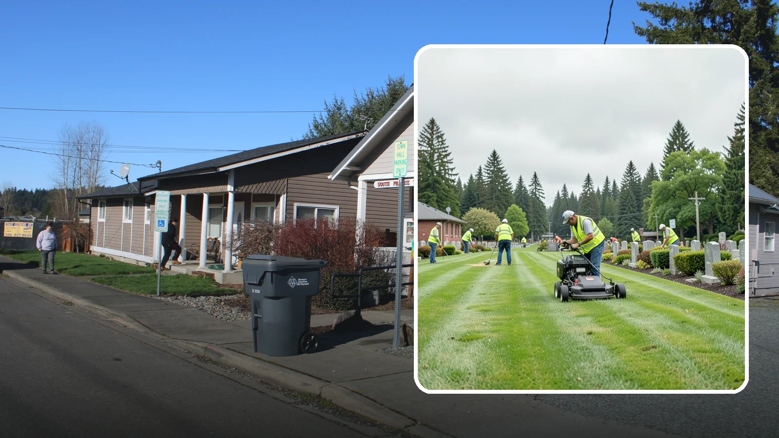 Cemetery Grounds Maintenance in South Prairie, Pierce County, WA - Respectful grounds maintenance for municipal and district cemeteries across Western Washington.
