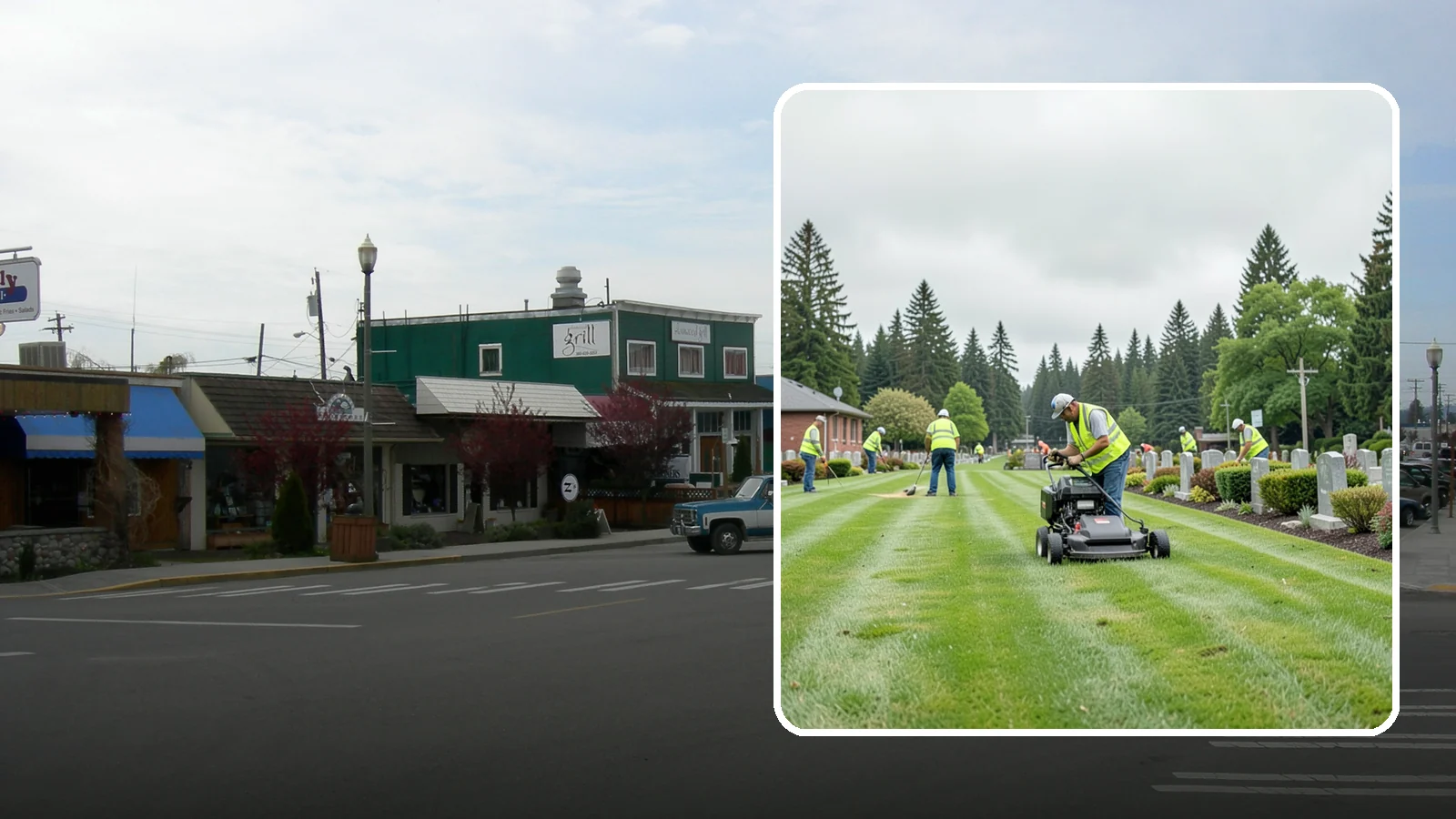Cemetery Grounds Maintenance in Stanwood, Snohomish County, WA - Respectful grounds maintenance for municipal and district cemeteries across Western Washington.