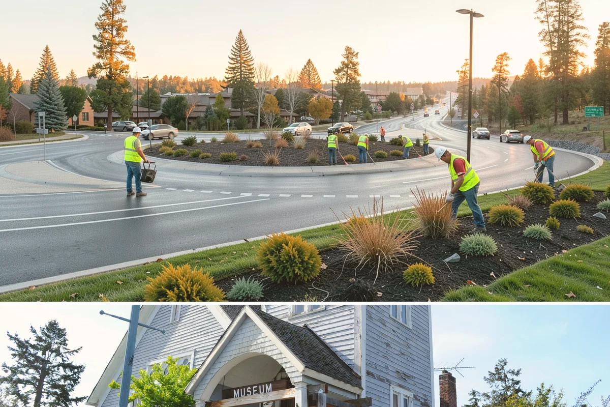 Cemetery Grounds Maintenance in Steilacoom, Pierce County, WA - Grounds receive their most meticulous preparation ahead of Memorial Day, when visitation is highest.