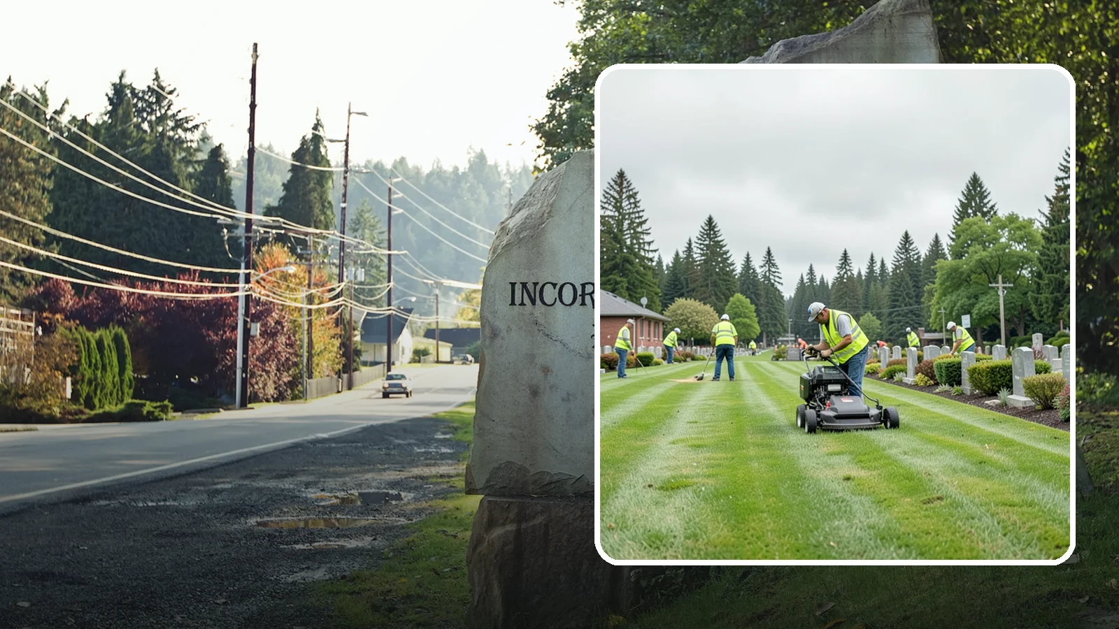 Cemetery Grounds Maintenance in Wilkeson, Pierce County, WA - Respectful grounds maintenance for municipal and district cemeteries across Western Washington.