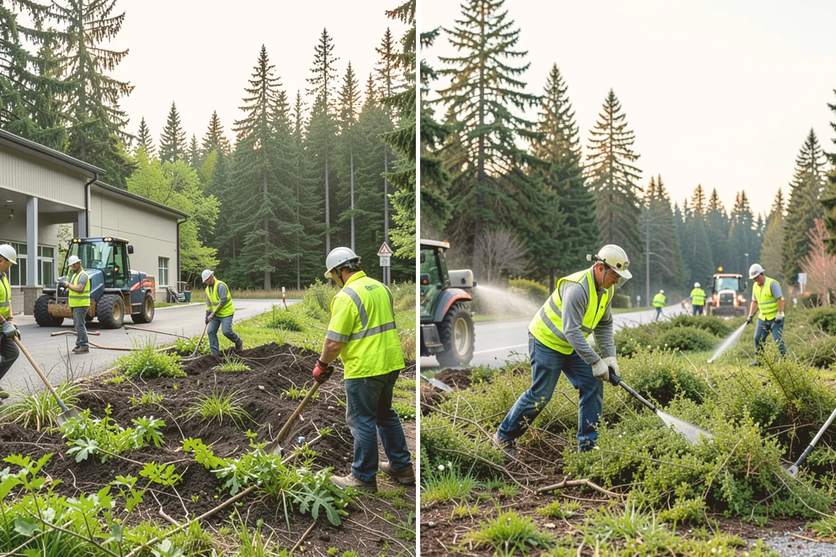Cemetery Turf Maintenance in Algona, King County, WA - Map marker types and turf zones across the grounds