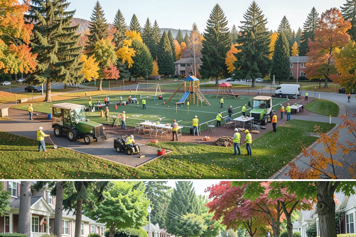 Cemetery Turf Maintenance in Beaux Arts Village, King County, WA - Mowing frequency peaks from April through September during Western Washington's active growing season.