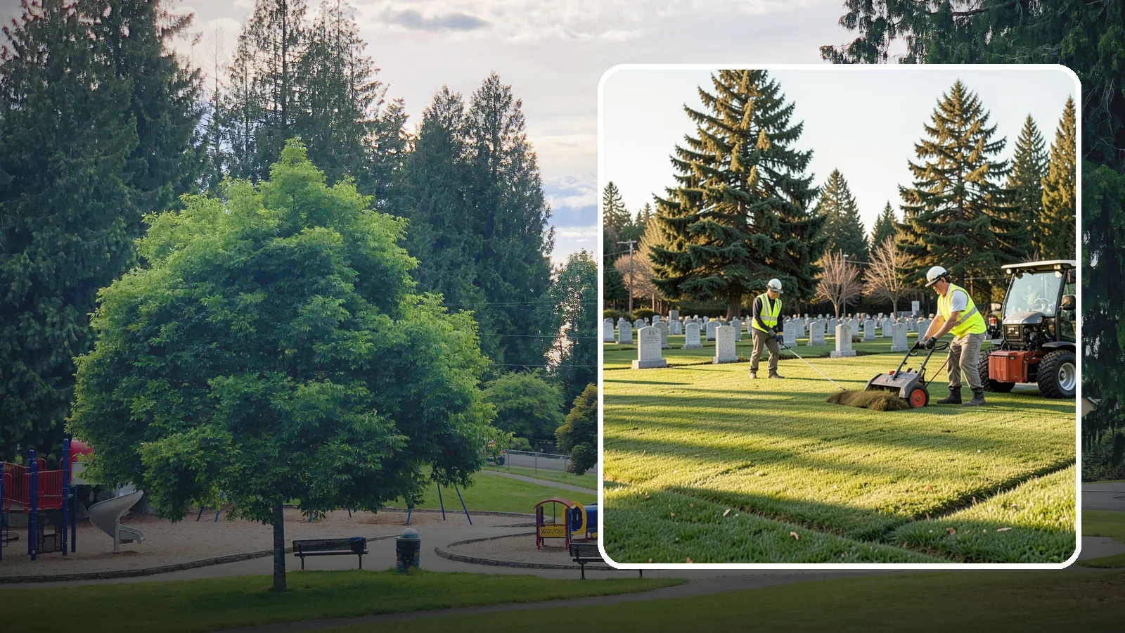 Cemetery Turf Maintenance in Bonney Lake, Pierce County, WA - Dignified turf care for cemetery lawns and burial grounds across Western Washington.