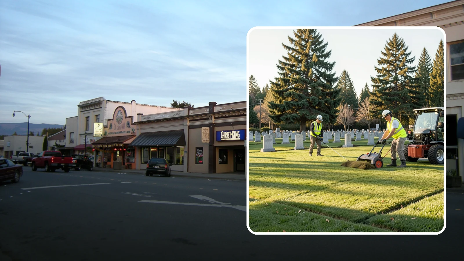 Cemetery Turf Maintenance in Burlington, Skagit County, WA - Dignified turf care for cemetery lawns and burial grounds across Western Washington.