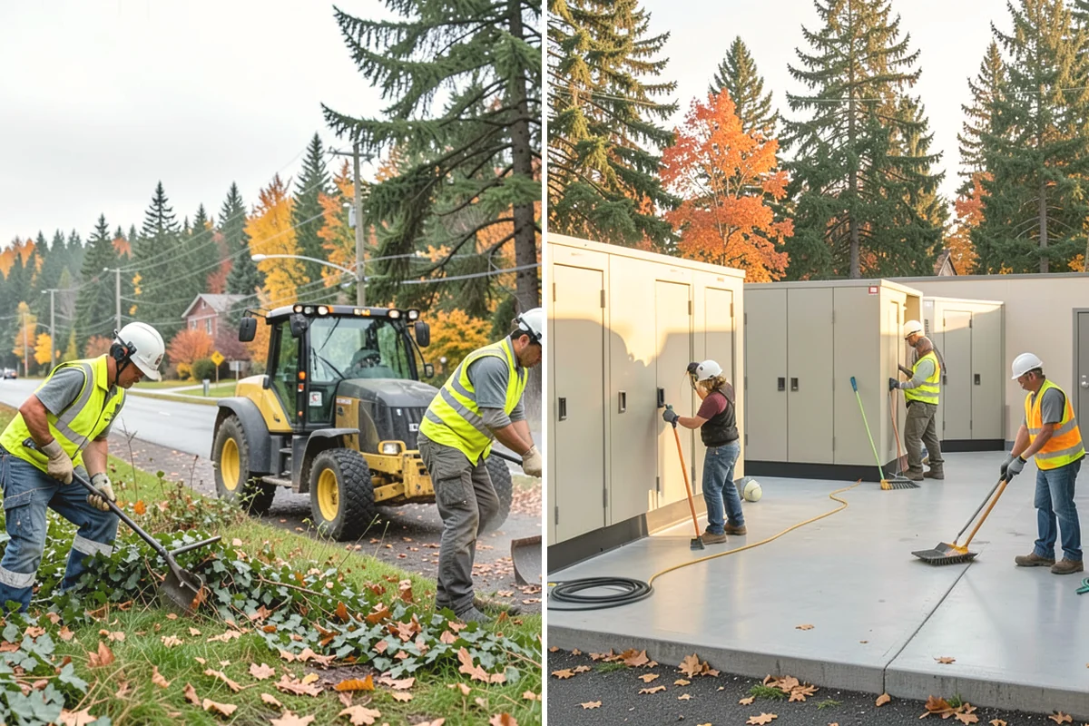 Cemetery Turf Maintenance in Carbonado, Pierce County, WA - Map marker types and turf zones across the grounds