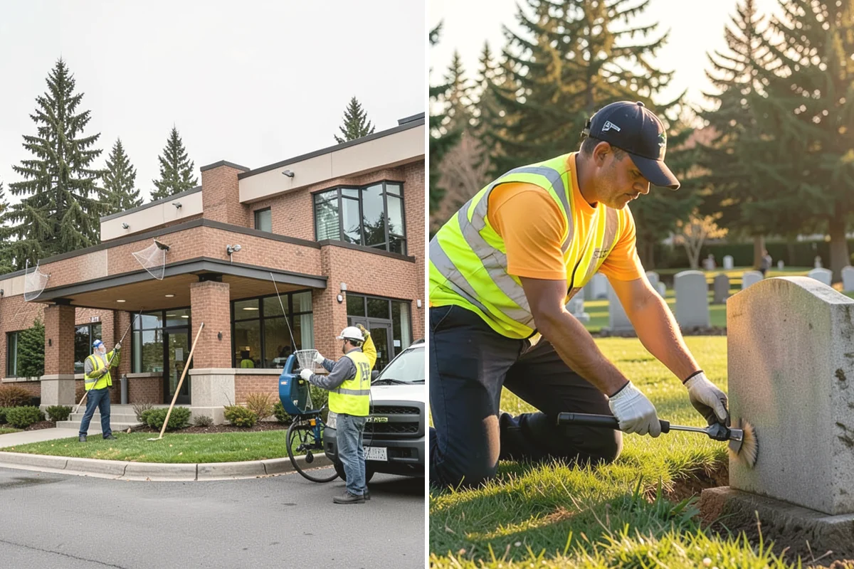 Cemetery Turf Maintenance in Carnation, King County, WA - Map marker types and turf zones across the grounds