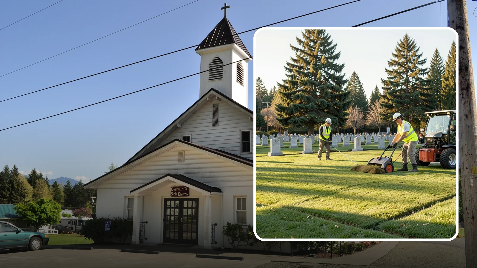 Cemetery Turf Maintenance in Concrete, Skagit County, WA - Dignified turf care for cemetery lawns and burial grounds across Western Washington.