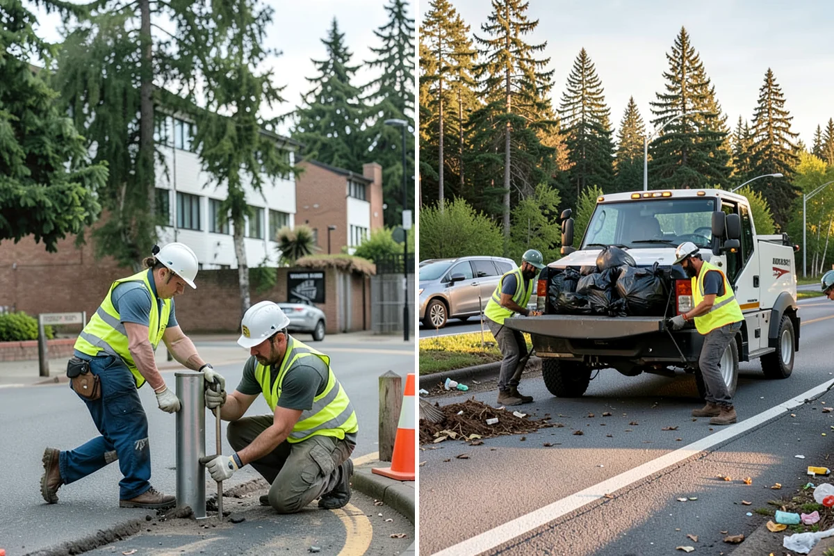 Cemetery Turf Maintenance in Concrete, Skagit County, WA - Map marker types and turf zones across the grounds