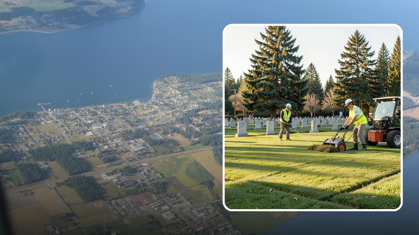 Cemetery Turf Maintenance in Coupeville, Island County, WA - Dignified turf care for cemetery lawns and burial grounds across Western Washington.