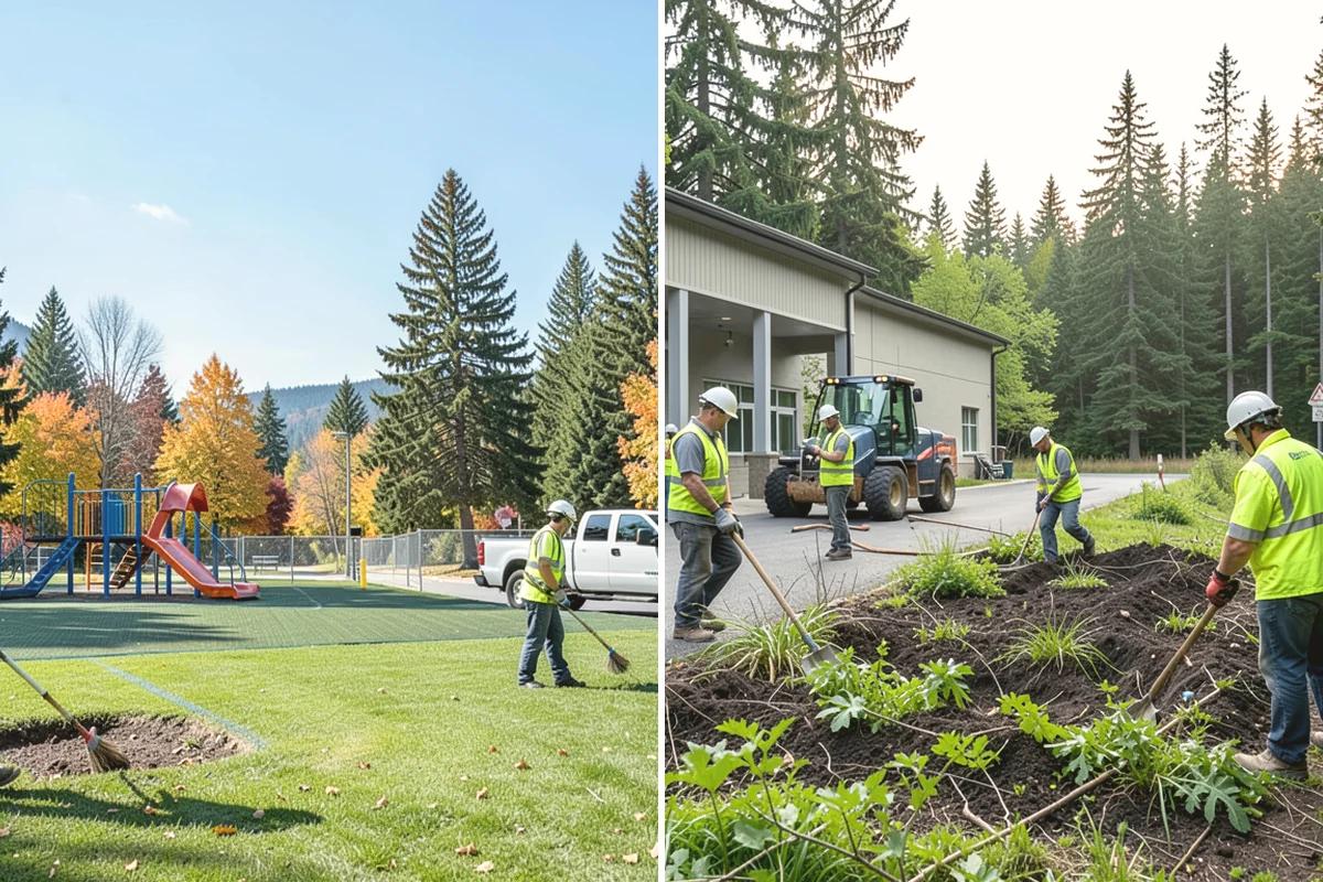 Cemetery Turf Maintenance in Covington, King County, WA - Map marker types and turf zones across the grounds