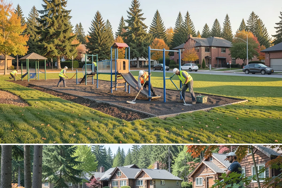 Cemetery Turf Maintenance in Edgewood, Pierce County, WA - Mowing frequency peaks from April through September during Western Washington's active growing season.