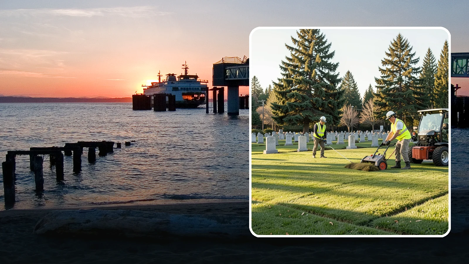 Cemetery Turf Maintenance in Edmonds, Snohomish County, WA - Dignified turf care for cemetery lawns and burial grounds across Western Washington.