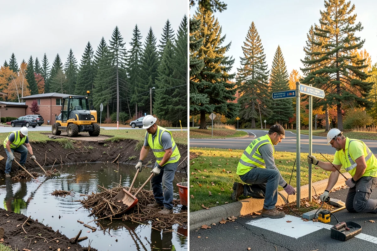 Cemetery Turf Maintenance in Everett, Snohomish County, WA - Map marker types and turf zones across the grounds