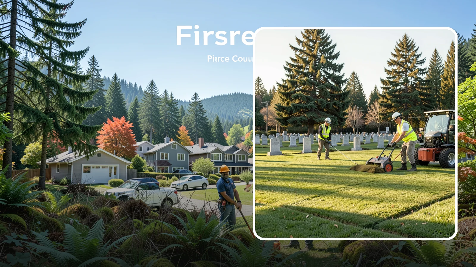 Cemetery Turf Maintenance in Fircrest, Pierce County, WA - Dignified turf care for cemetery lawns and burial grounds across Western Washington.