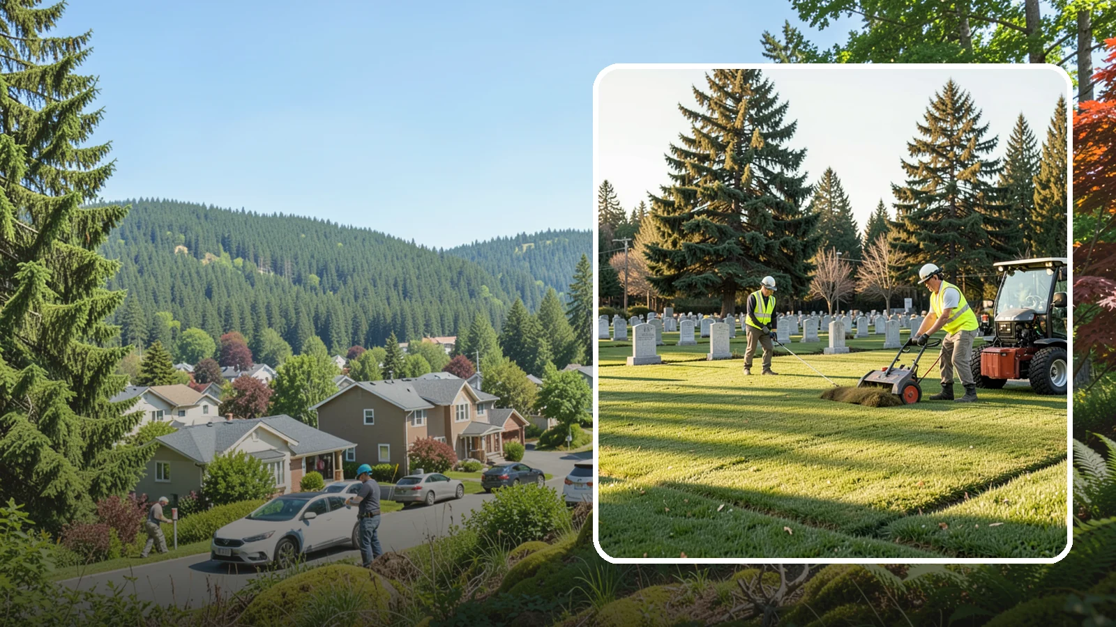 Cemetery Turf Maintenance in Index, Snohomish County, WA - Dignified turf care for cemetery lawns and burial grounds across Western Washington.