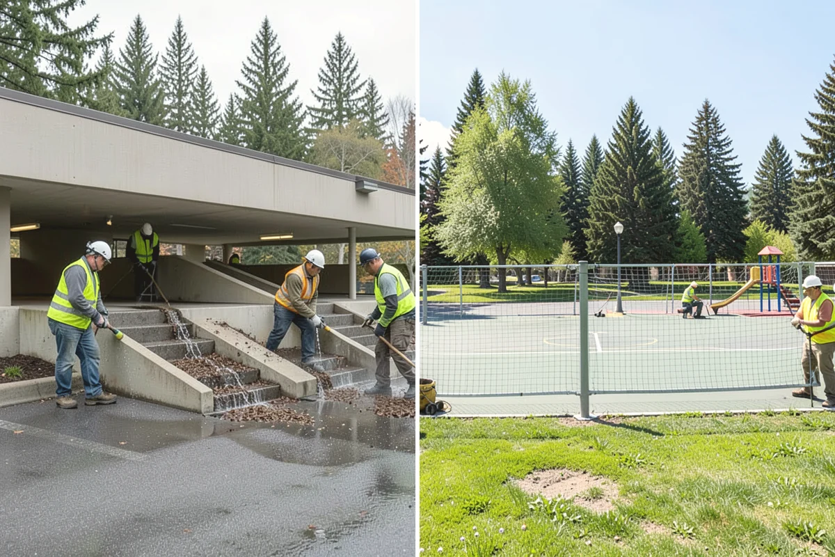 Cemetery Turf Maintenance in Issaquah, King County, WA - Map marker types and turf zones across the grounds