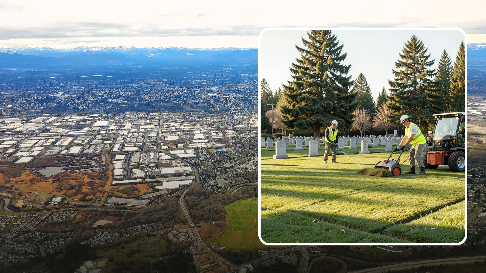 Cemetery Turf Maintenance in Kent, King County, WA - Dignified turf care for cemetery lawns and burial grounds across Western Washington.