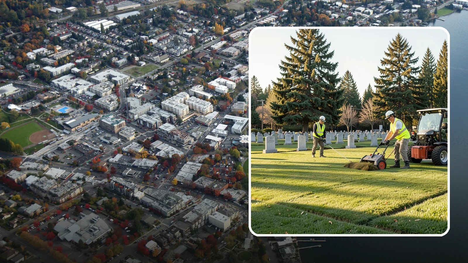 Cemetery Turf Maintenance in Kirkland, King County, WA - Dignified turf care for cemetery lawns and burial grounds across Western Washington.