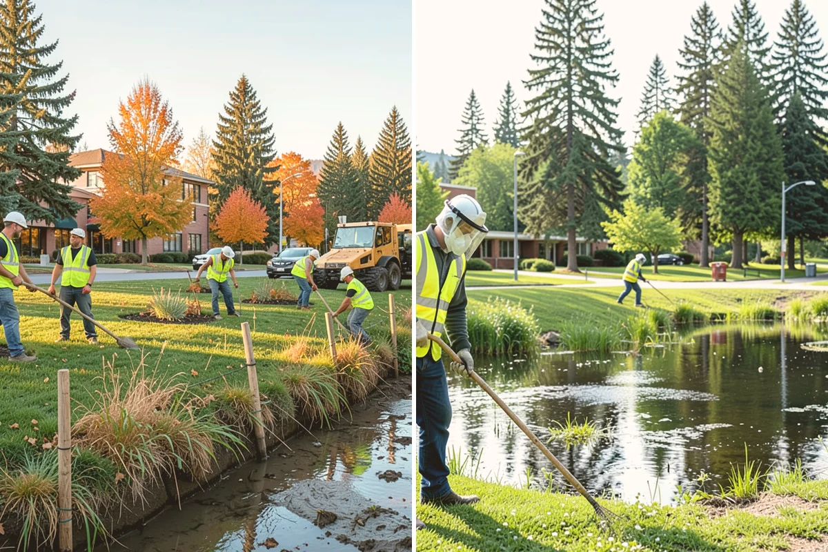 Cemetery Turf Maintenance in Kirkland, King County, WA - Map marker types and turf zones across the grounds