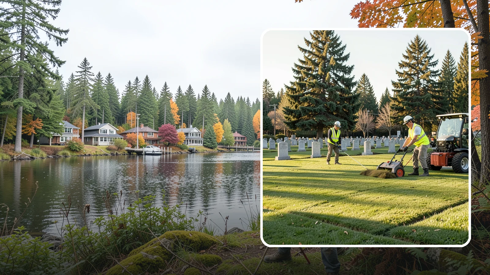 Cemetery Turf Maintenance in La Conner, Skagit County, WA - Dignified turf care for cemetery lawns and burial grounds across Western Washington.