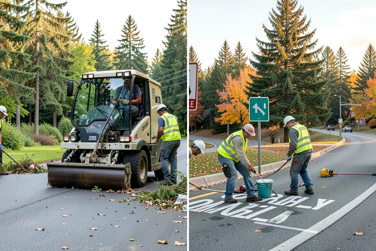 Cemetery Turf Maintenance in Lake Forest Park, King County, WA - Map marker types and turf zones across the grounds