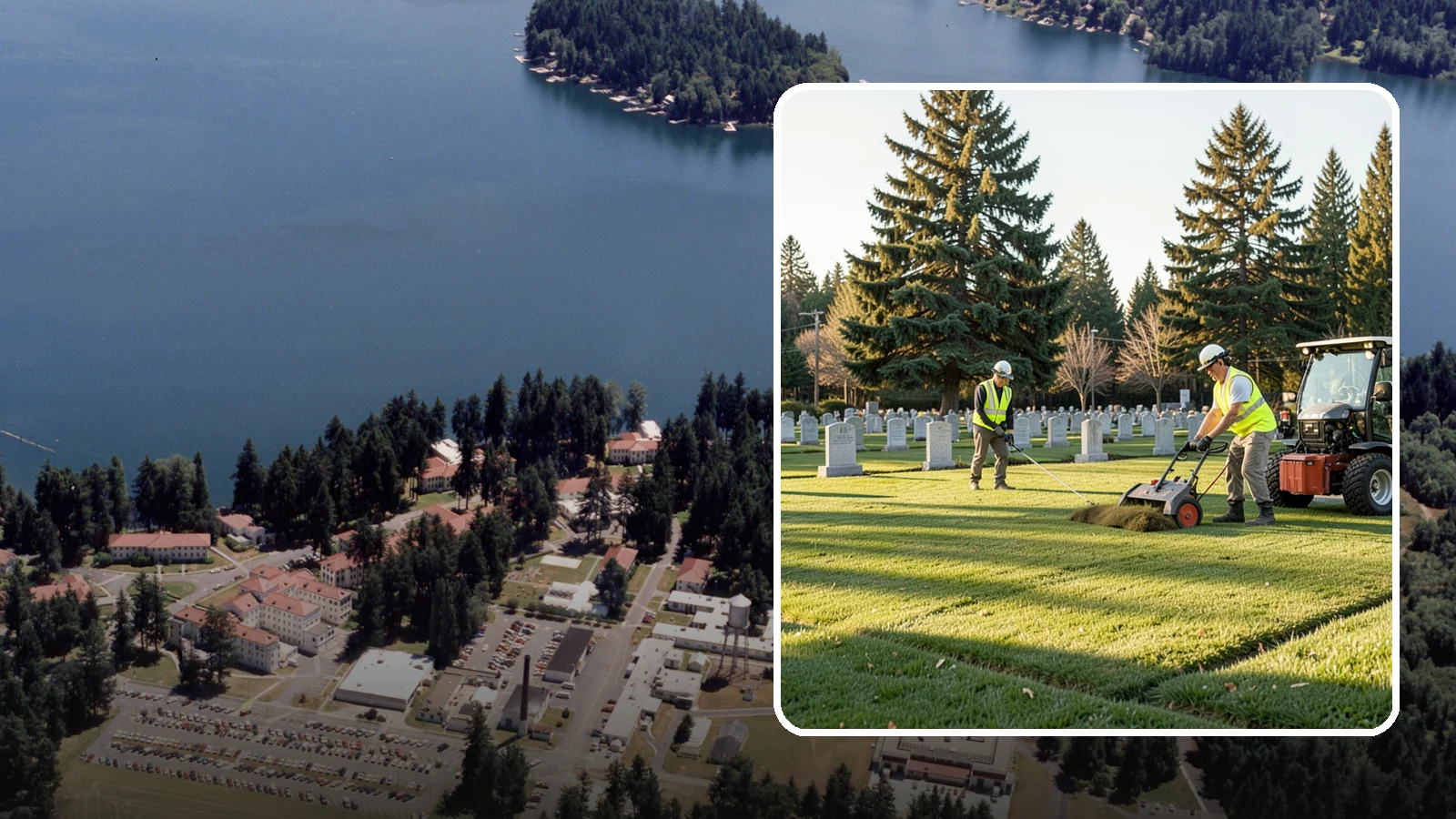 Cemetery Turf Maintenance in Lakewood, Pierce County, WA - Dignified turf care for cemetery lawns and burial grounds across Western Washington.
